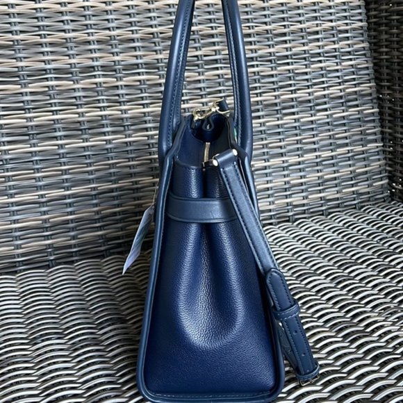 Kate Spade Lucia Lily Blooms Medium Satchel Green Multi - Picture 4 of 16